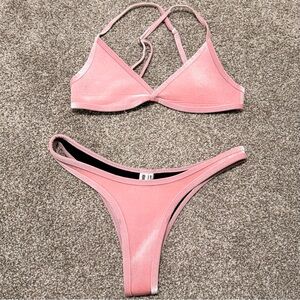 Pink Velvet Hoaka Bikini